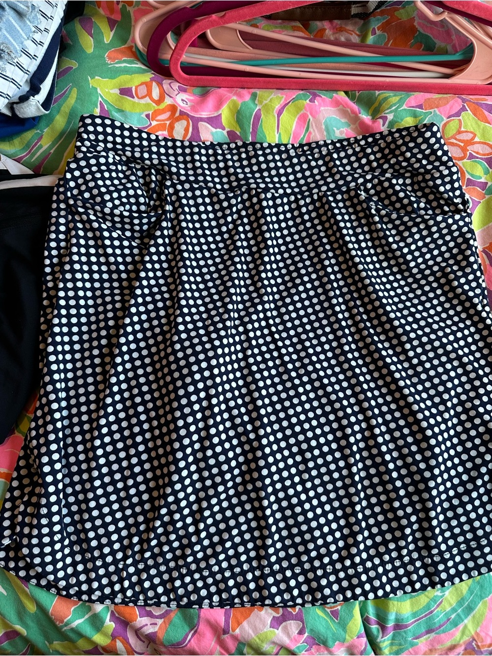 Black Polka Dot Women’s Skort - Classic A-Line